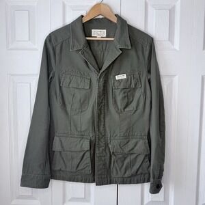 TRUE RELIGION WOMENS ARMY GREEN VINTAGE MILITARY JACKET SIZE MEDIUM